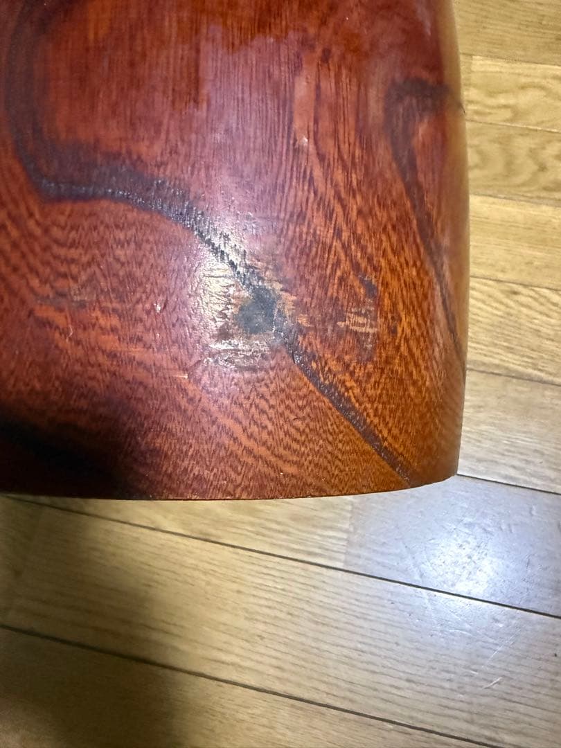 和太鼓 胴体 木製 茶色 直径約25cm高さ21cm