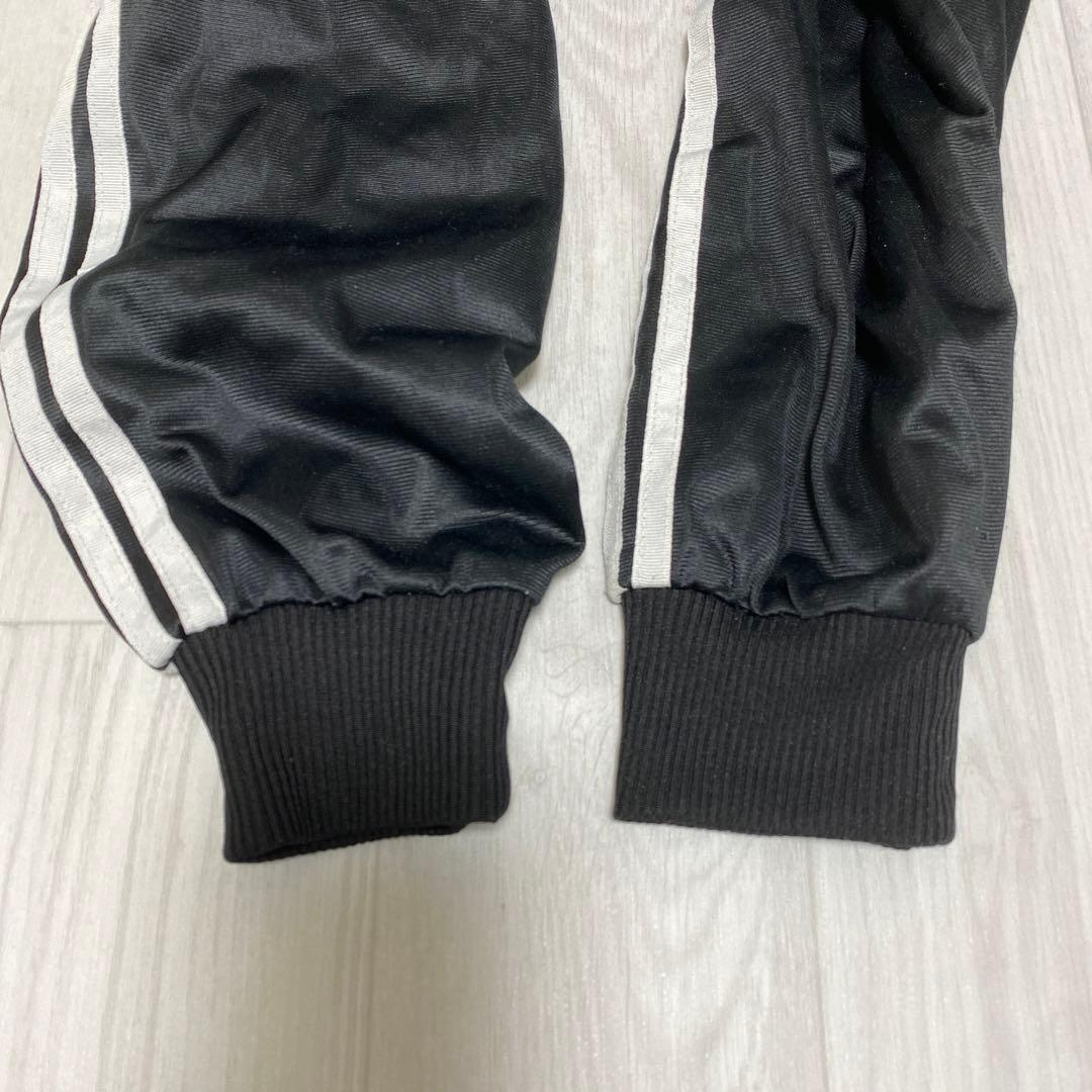 adidas ジャージ上下セット ブラック 3本ライン ロゴ チャーム ジッパー