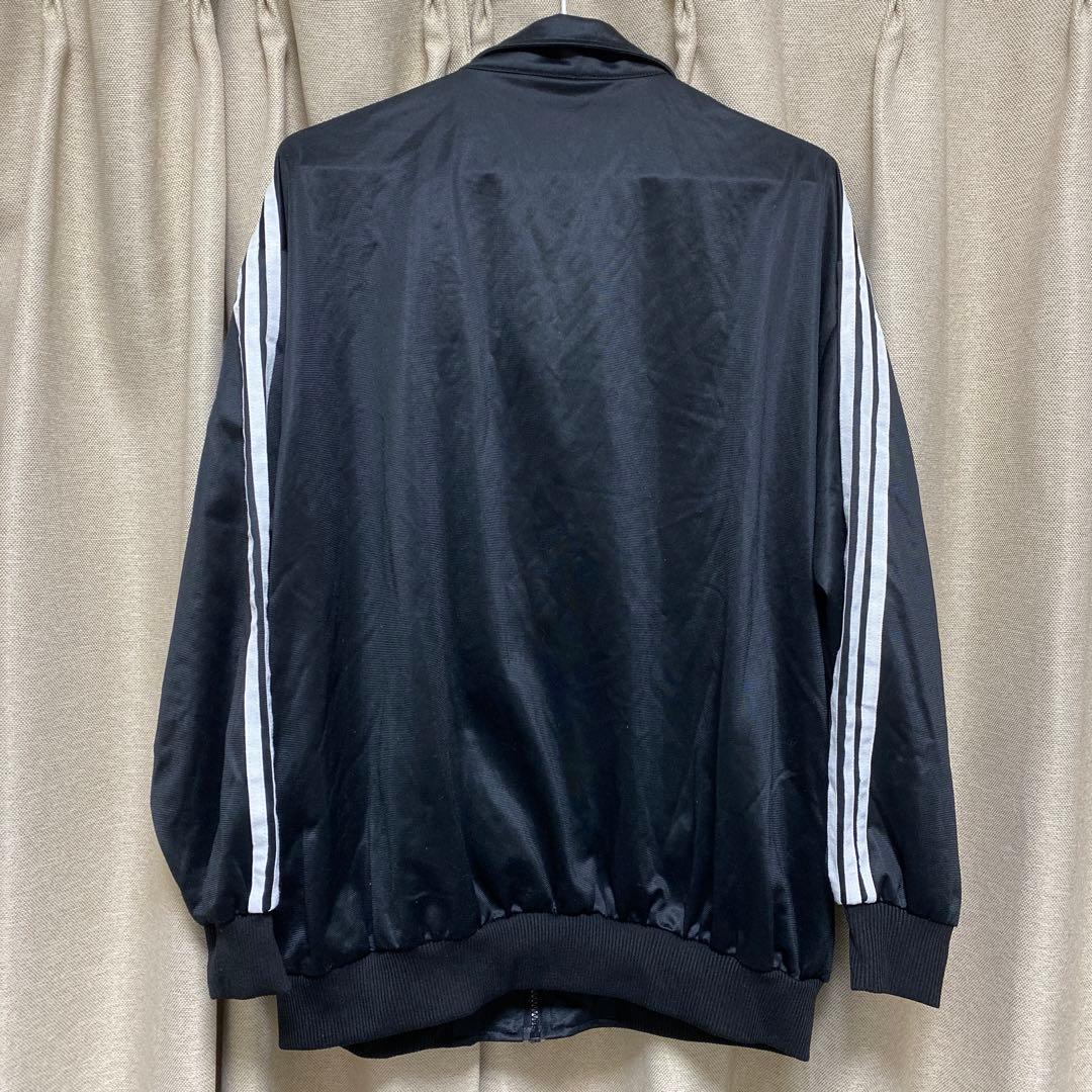 adidas ジャージ上下セット ブラック 3本ライン ロゴ チャーム ジッパー