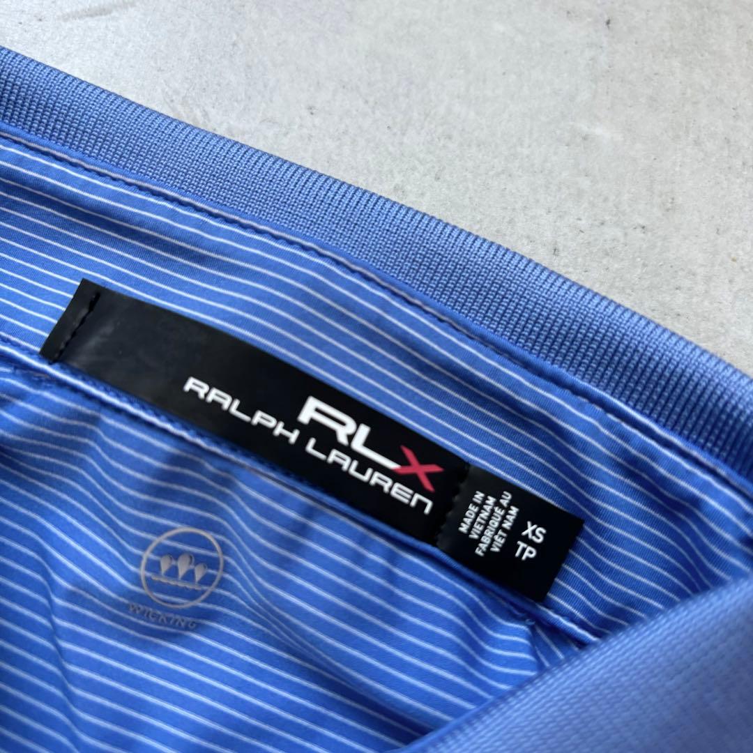 【美品】RLX RALPH LAUREN ラルフローレン ボーダー半袖ポロシャツ