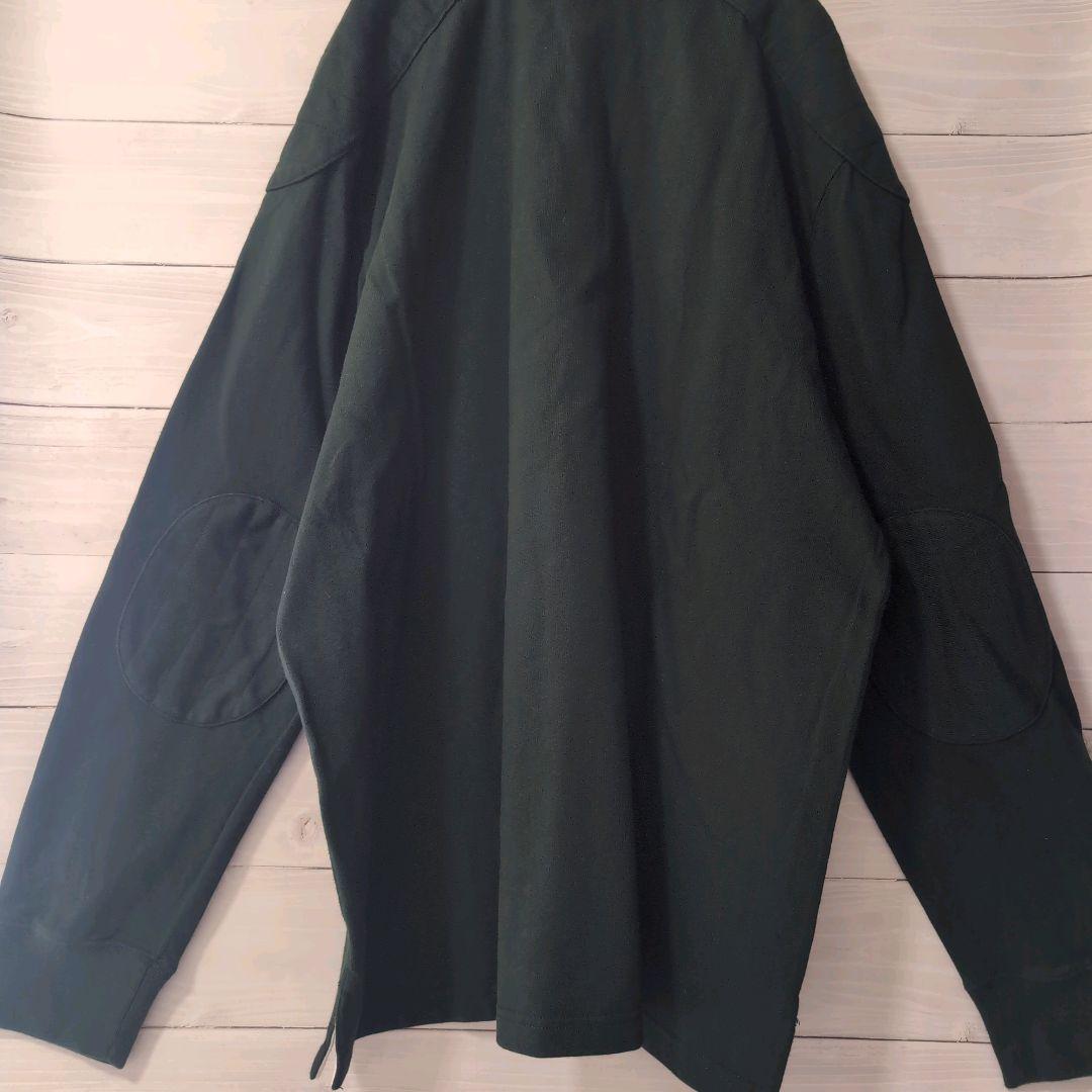 【美品】90Ｓ古着Poloポロラルフローレンラガーシャツ長袖グリーン2XL