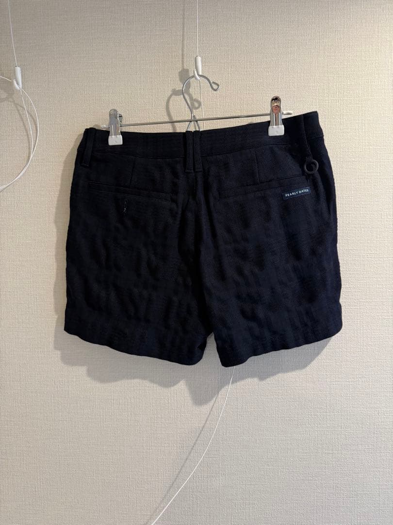 |パーリーゲイツ ショートパンツ ネイビー チェック織生地 レディース 1