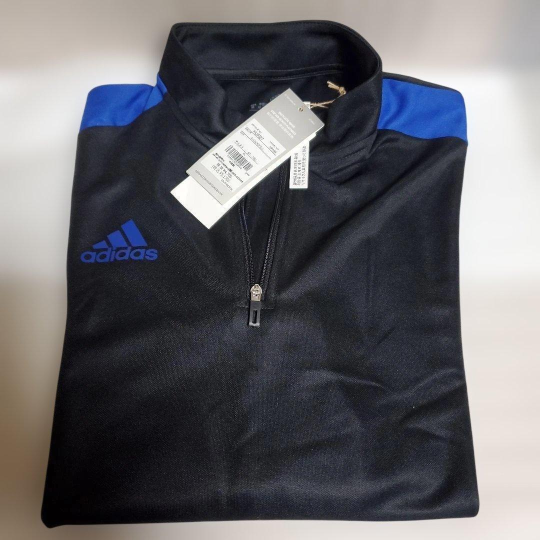新品 adidasアディダス サッカージャージトレーニング上下ブラックメンズＸＬ
