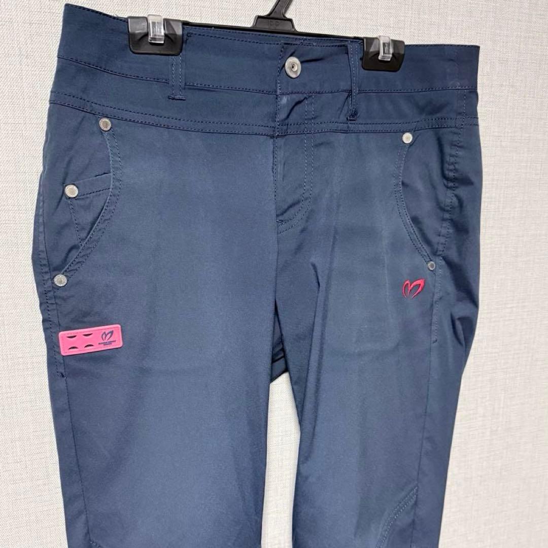 美品　マスターバニーエディション ゴルフパンツ ネイビー 0 ストレッチ