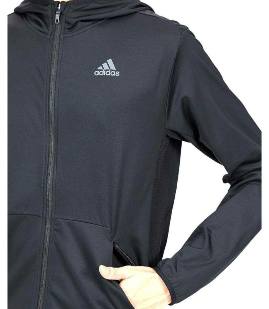 【新品】adidas★アディダス★スリムフィット★フルジップパーカー★4XL★黒