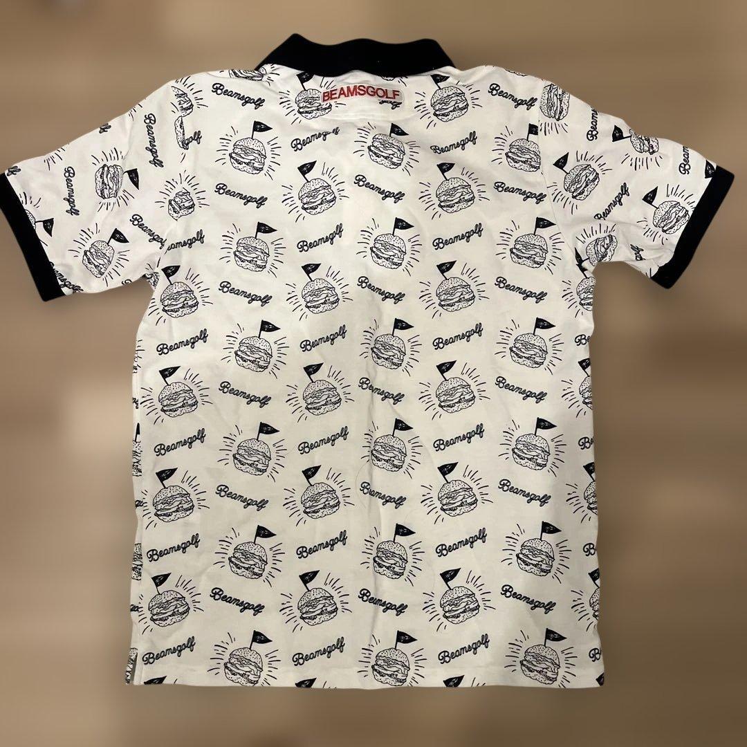 BEAMS GOLF ハンバーガー柄　ポロシャツ M ビームスゴルフ