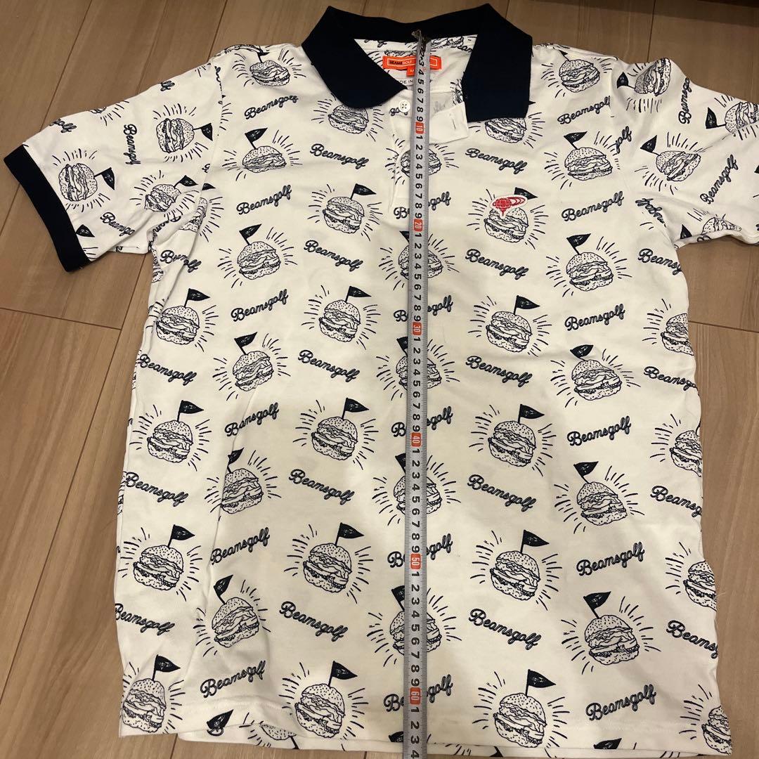 BEAMS GOLF ハンバーガー柄　ポロシャツ M ビームスゴルフ