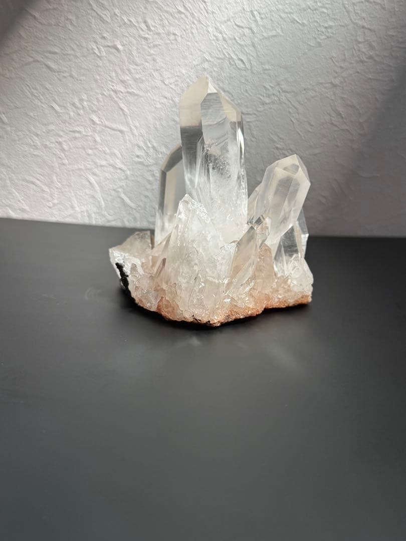 高品質 透明感抜群 造形美◎水晶クラスター ピンクニュアンス
