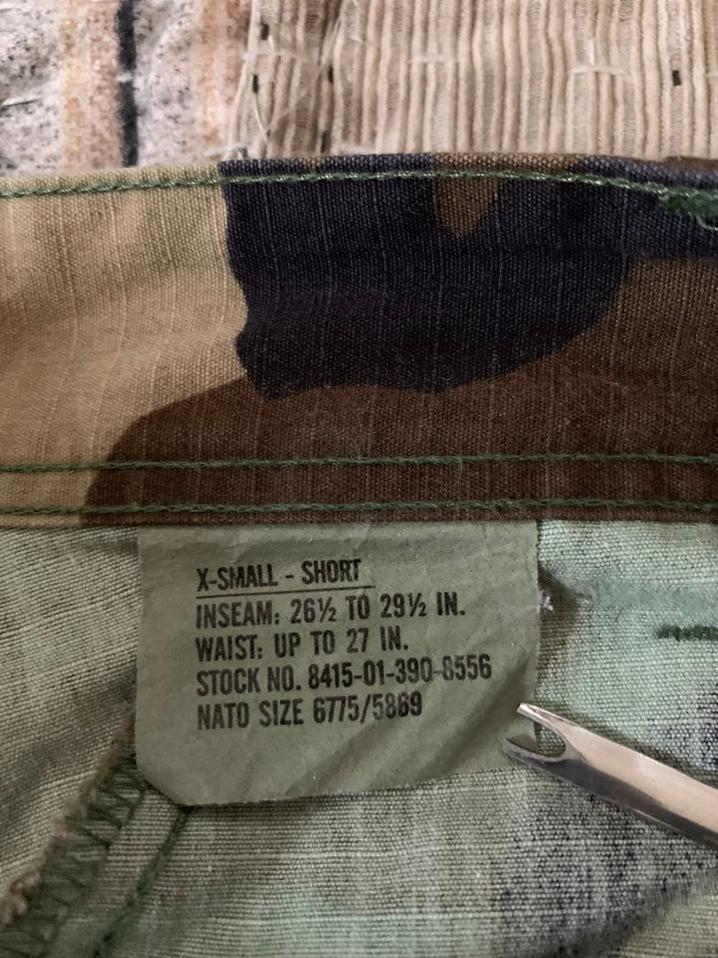 NOS XS-S 2002年製 us army BDU カモフラ カーゴパンツ