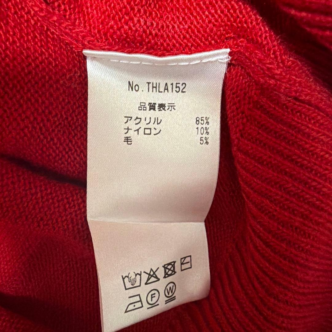   赤 ニット　ゴルフ　S 新品タグ付き