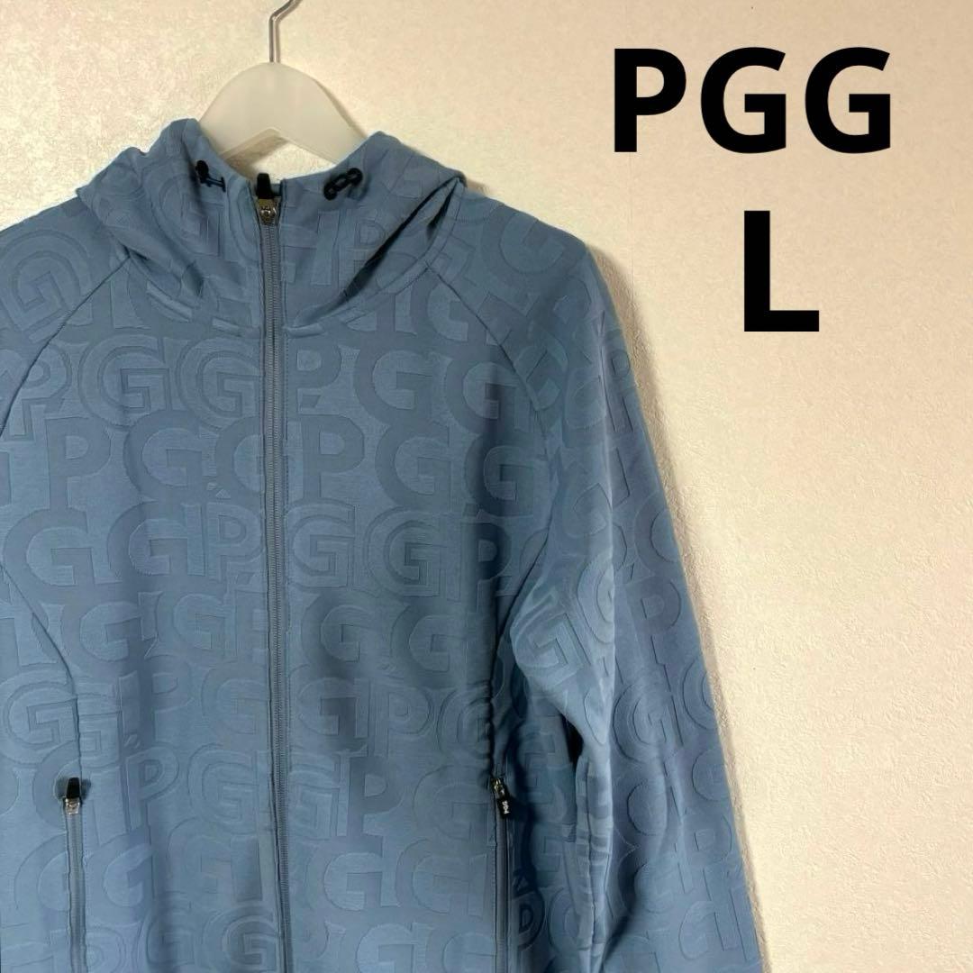 PGG ピージージー ジャカードスムースボンディング　ジップパーカー　L