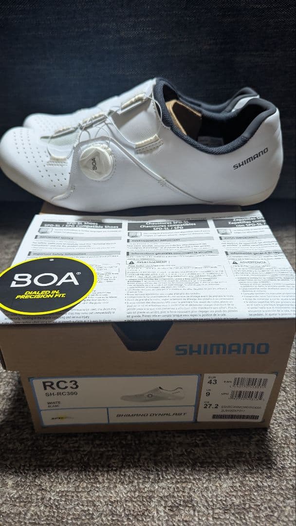 SHIMANO RC7 ビンディングシューズ ホワイト 43