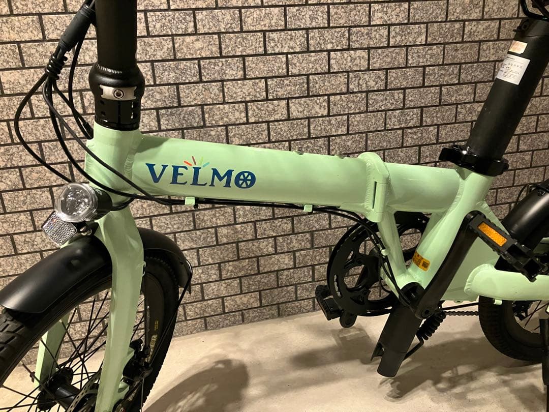 送料込　試走程度VELMO 電動アシスト自転車 ミントグリーン