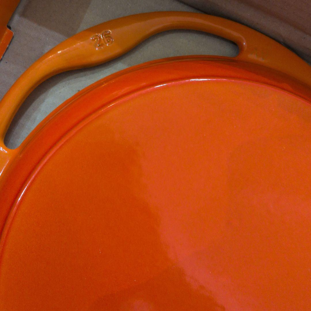 LE CREUSET 鋳鉄製グリルパン オレンジ 26