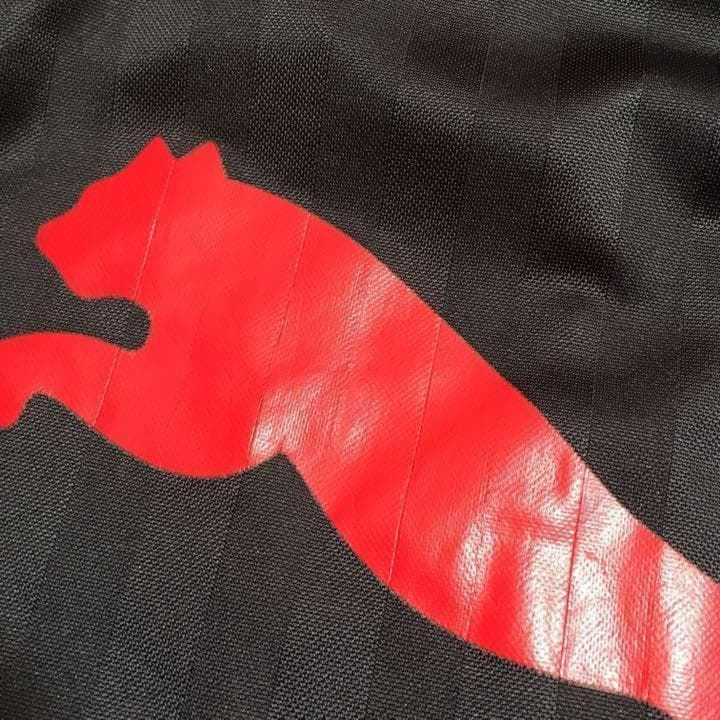日本製 PUMA ジャージ セットアップ 黒 赤 S～Mサイズ 古着 プーマ