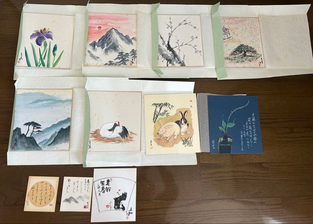 絵 色紙 37点 掛け軸 8点 置物1点 まとめ売り ジャンク
