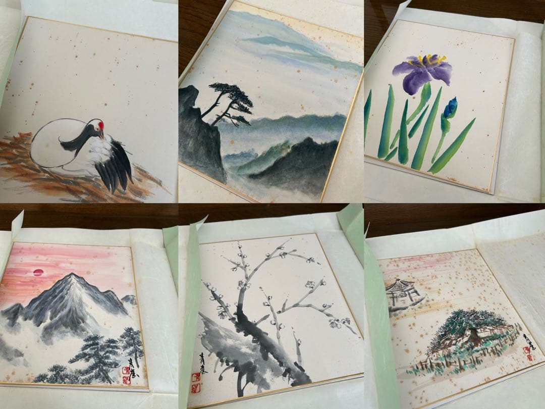 絵 色紙 37点 掛け軸 8点 置物1点 まとめ売り ジャンク