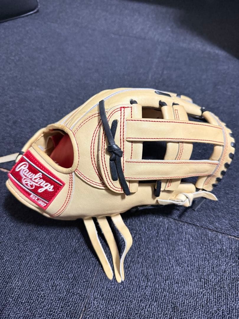 Rawlings 硬式 内野手用グローブ ナチュラル×ブラック Hウェブ