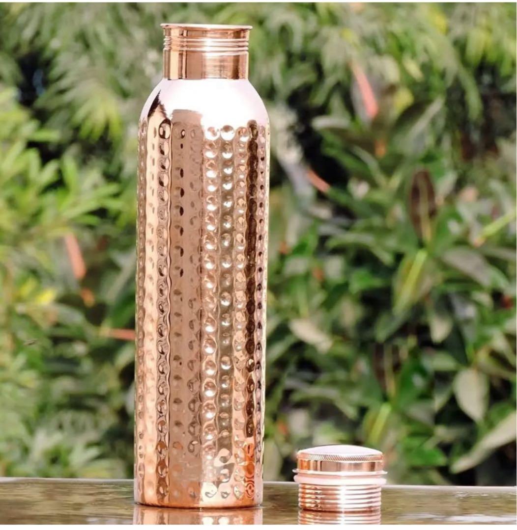 銅製ハンマード水筒