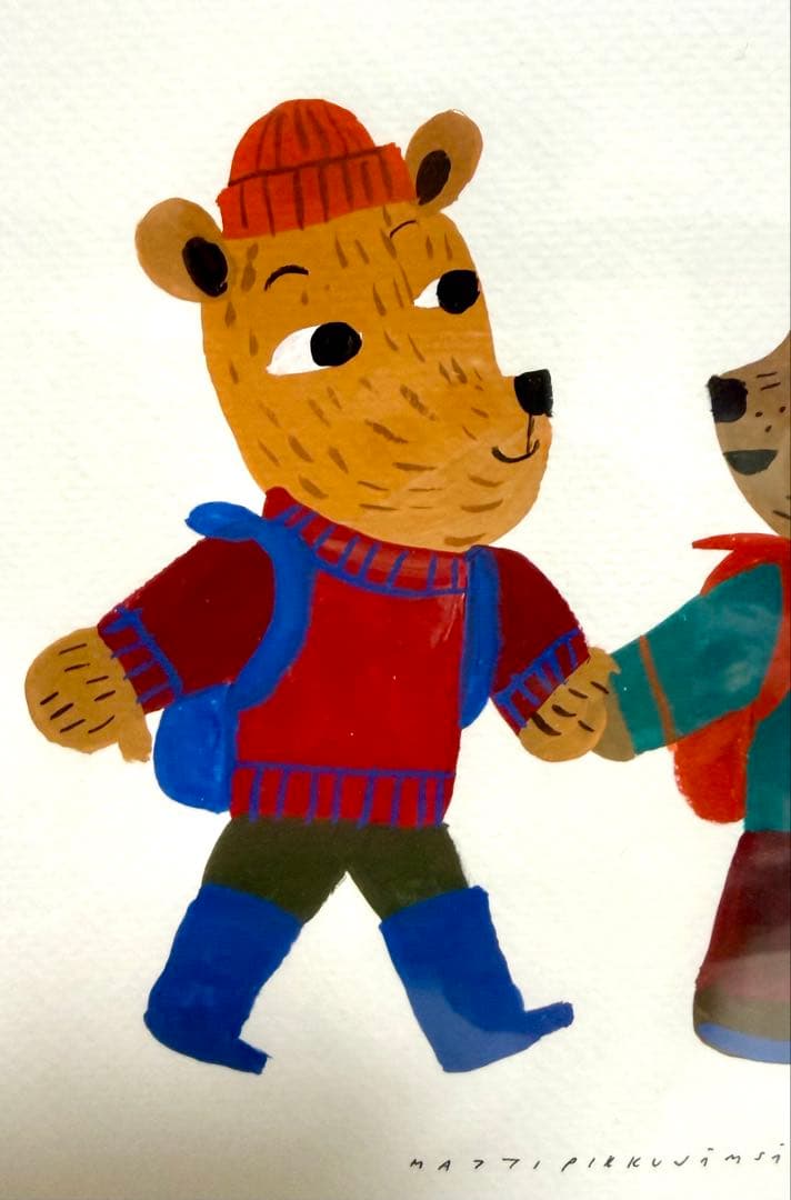 ★マッティ・ピックヤムサ　クマの直筆イラスト　　サイン入り
