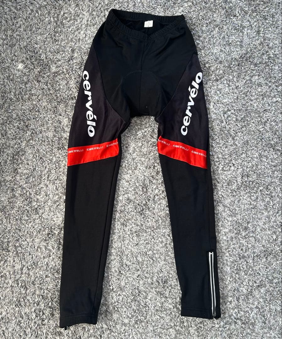 【cervelo】サイクルジャージ上下セット／裏起毛／size:S