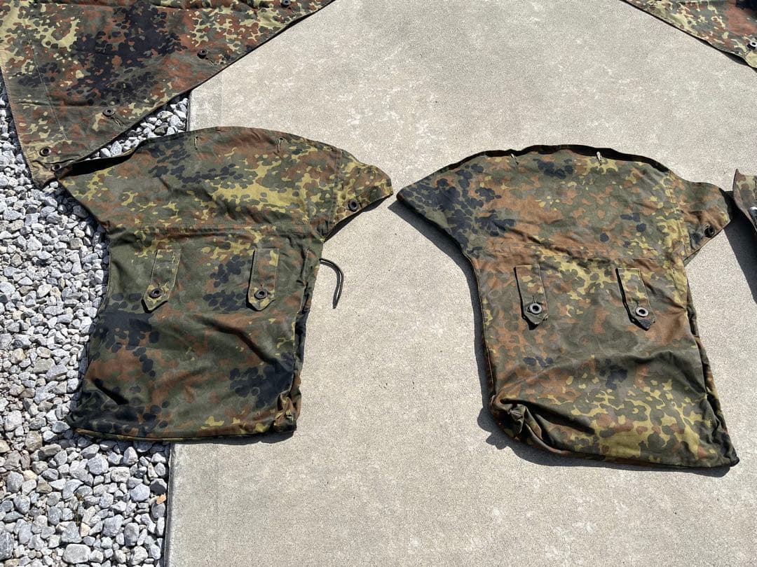 ドイツ軍　パップテント　薪ストーブ穴有り　付属品全部揃ってます