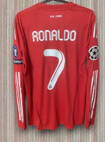 レアル・マドリード セカンドアウェイ 長袖サッカーシャツ 7番 C・ロナウド