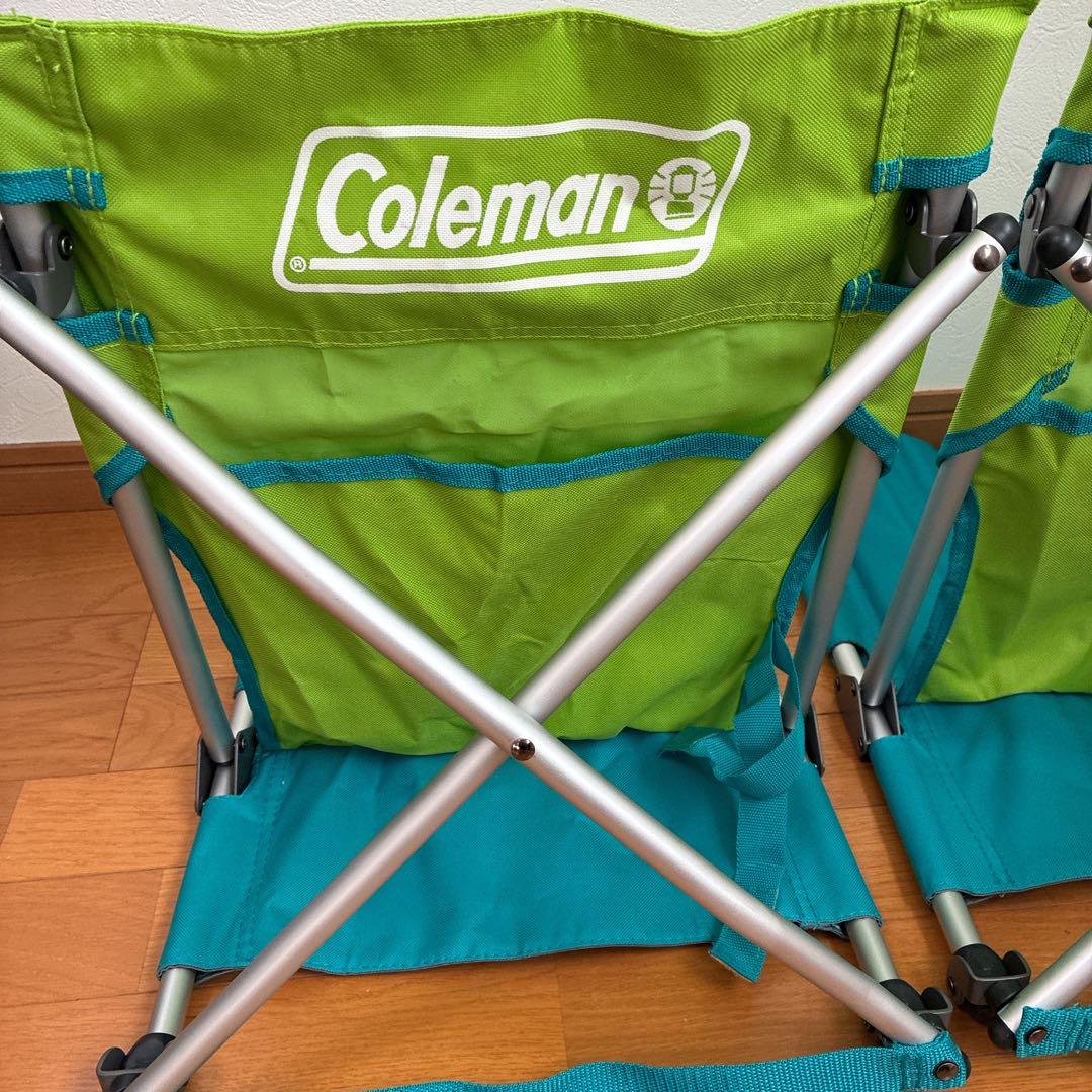 美品　Coleman コンパクト グランド チェア （ライム） 2個　コールマン
