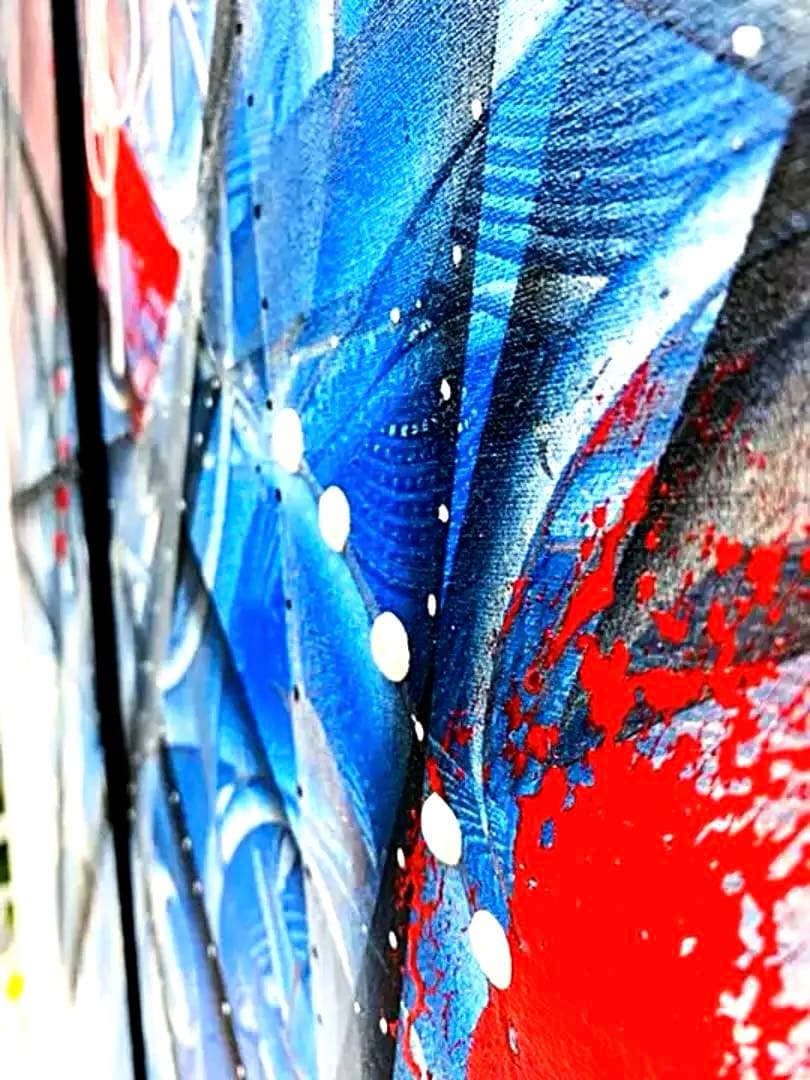 ⭐️【A11】✨️バリ島絵画✨抽象画✨バリアートアブストラクト3セット90×90cm