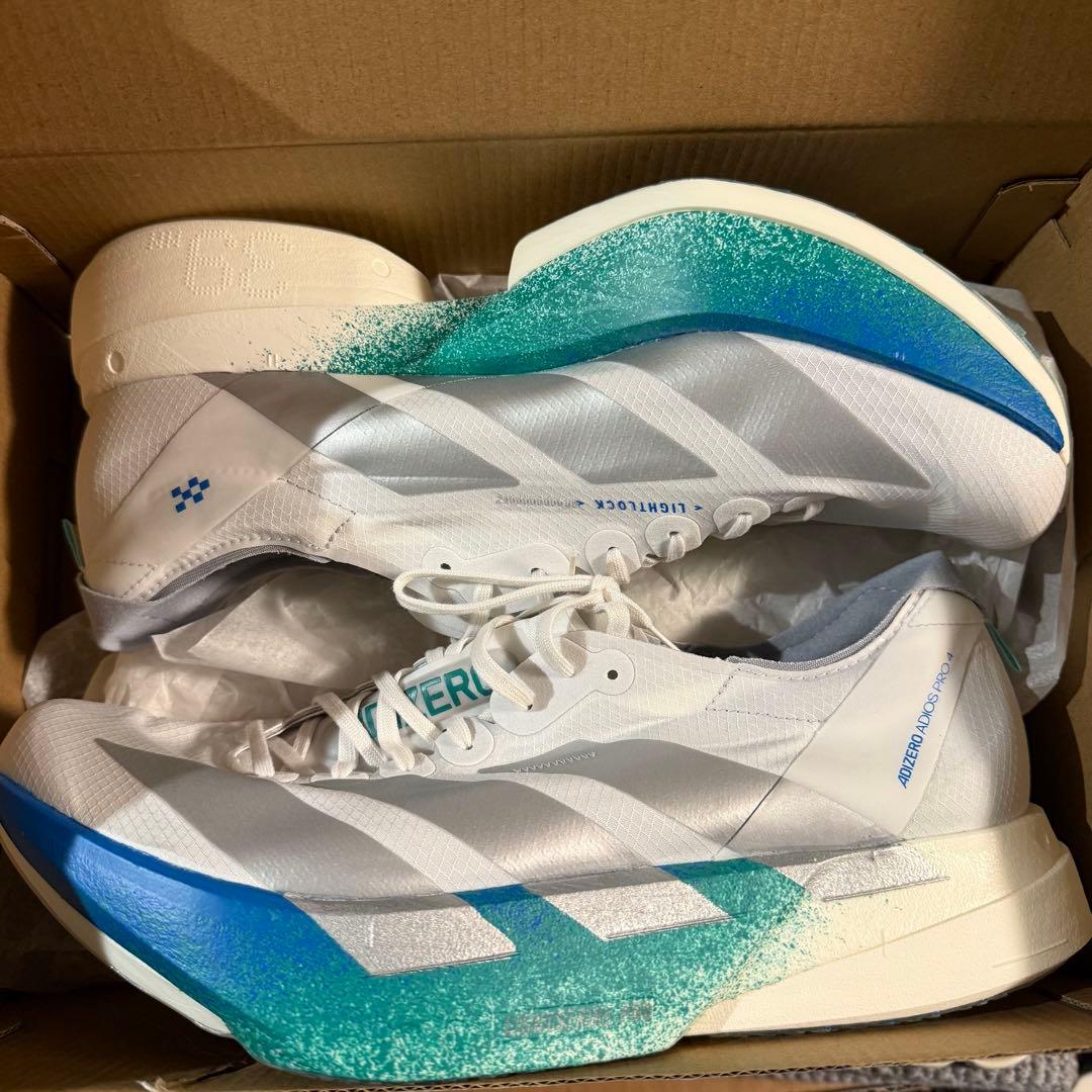 限定アイテムadidas Adizero Adios Pro 4ホワイト/ブルー