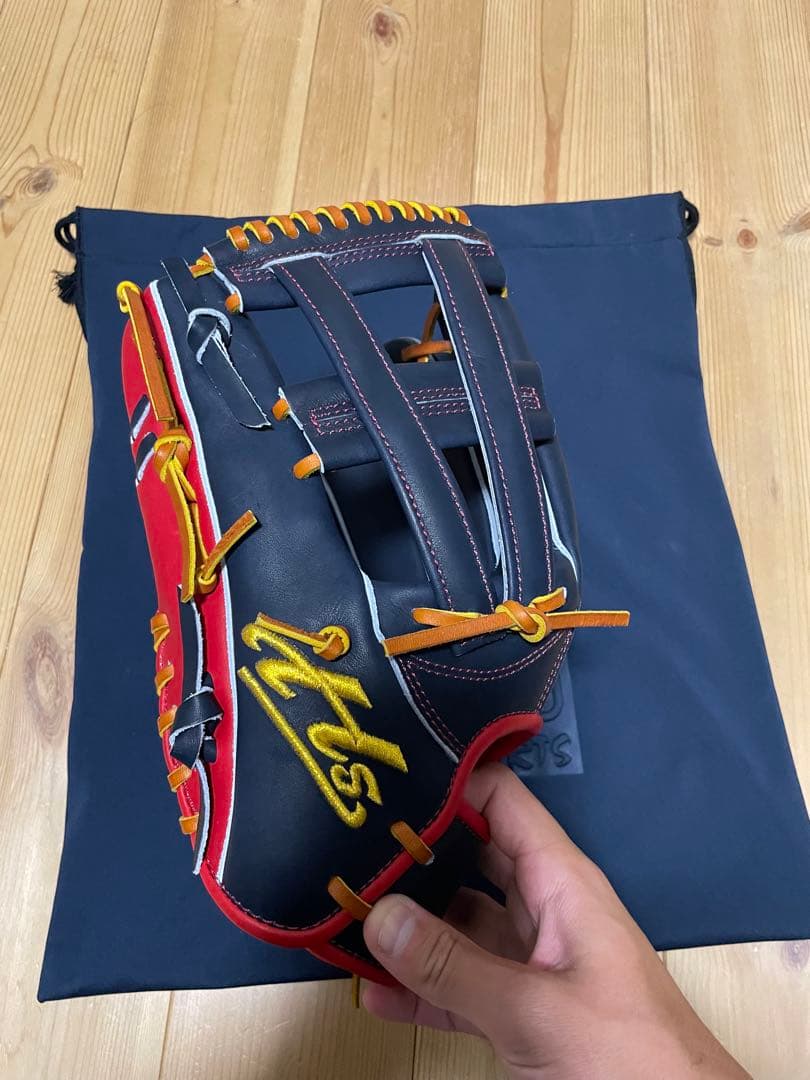 左投げ　硬式外野用グラブ　ホッタスポーツ　袋付