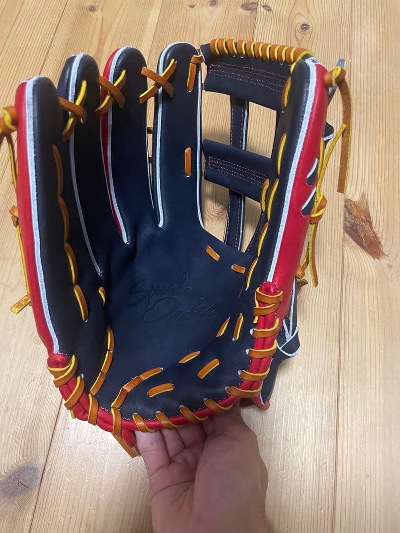 左投げ　硬式外野用グラブ　ホッタスポーツ　袋付