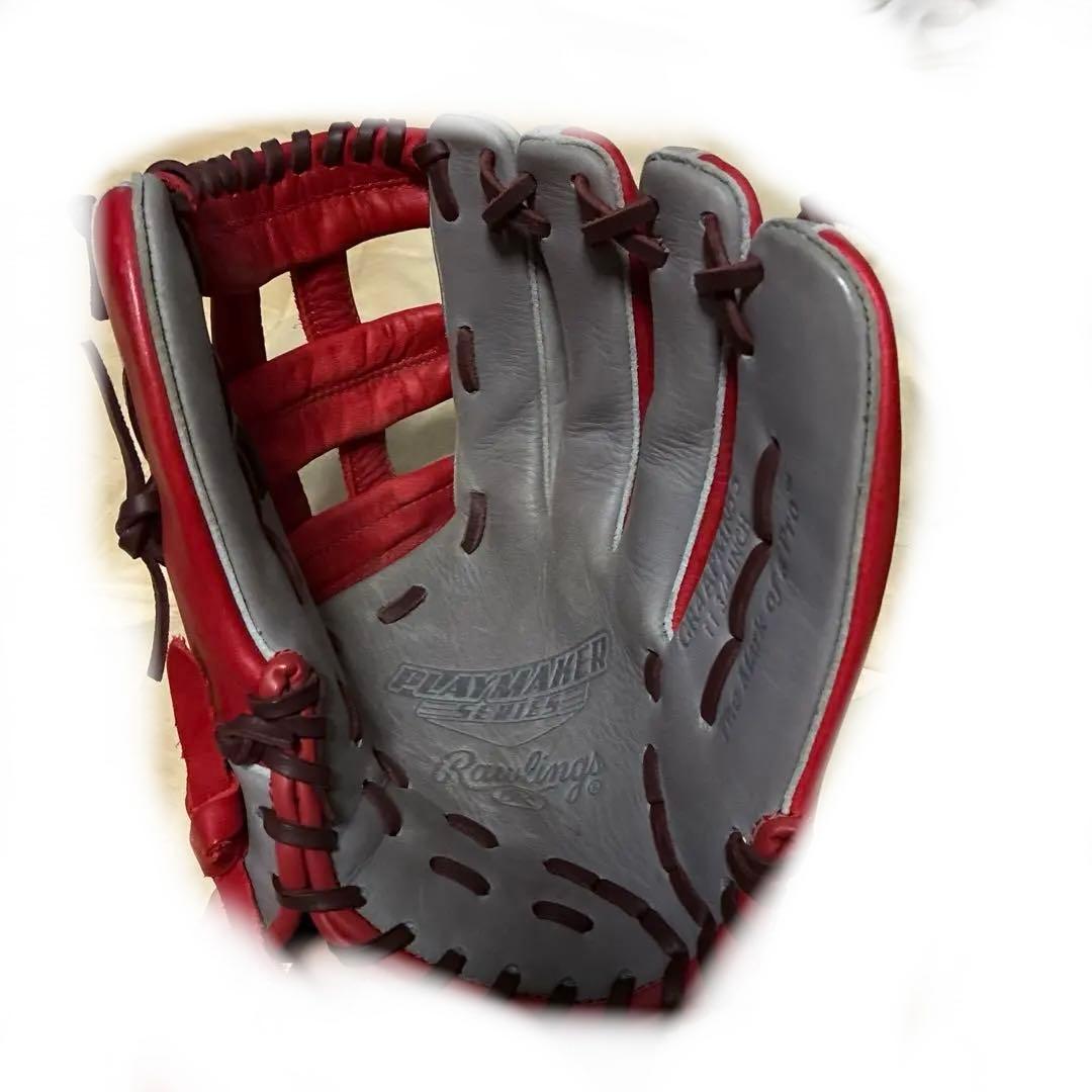 RED777様 Rawlings軟式グローブ グレー/レッド
