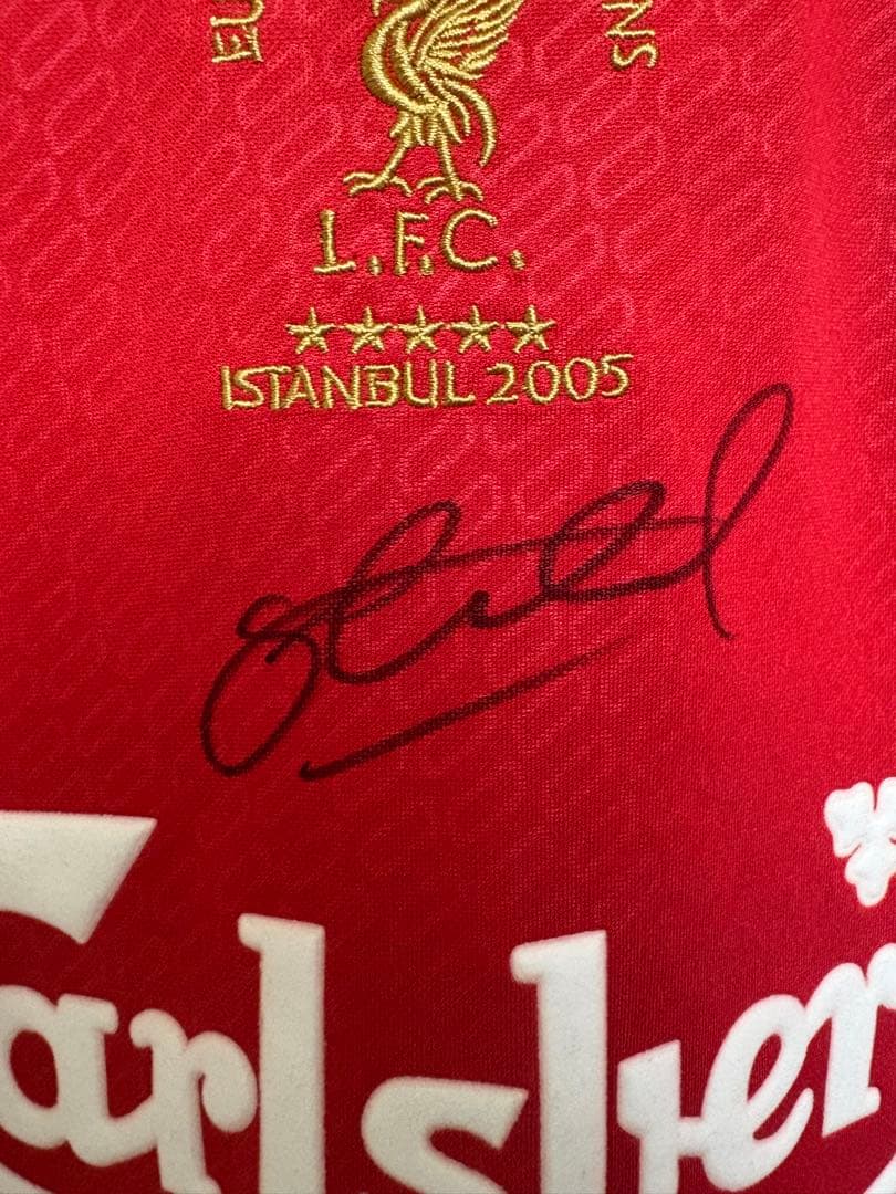 ジェラード　サイン入りユニフォームLiverpool FC イスタンブール