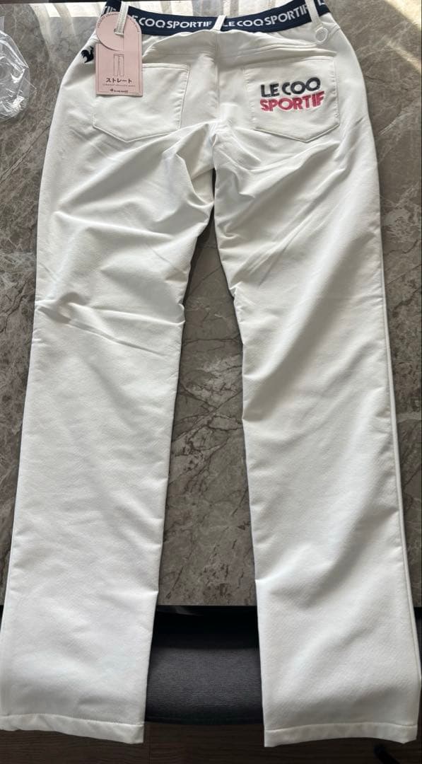新品　ルコックスポルティフ　保温 裏起毛 M ホワイト　パンツ　タグ付き