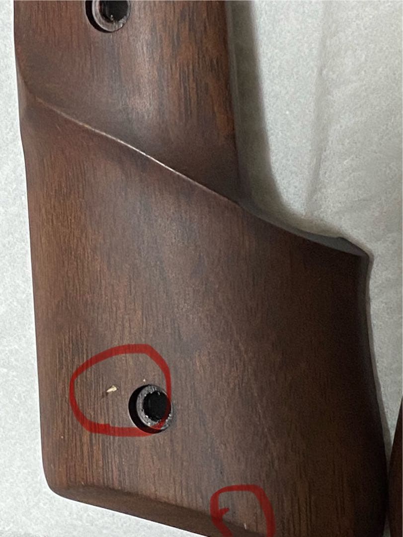 千束の銃　専用木製グリップ　難あり