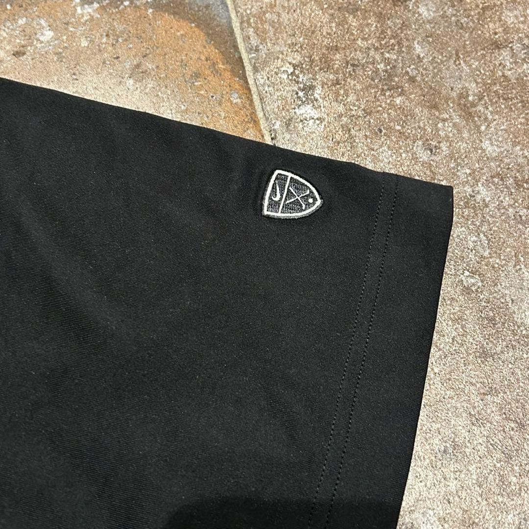 NIKE GOLF ナイキゴルフ モックネック半袖シャツ ロゴ ブラック M