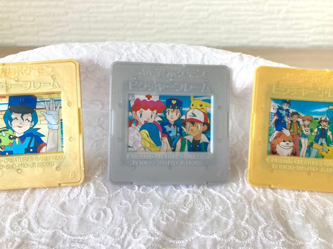 Meiji ポケモン ピクチャーフレーム 3点 #ピカチュウ、ヒノアラシ、サトシ