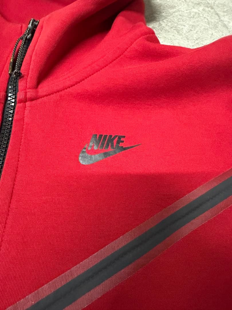 【廃盤旧テック激レア】NIKE ナイキテックフリース　レッド　上下XS