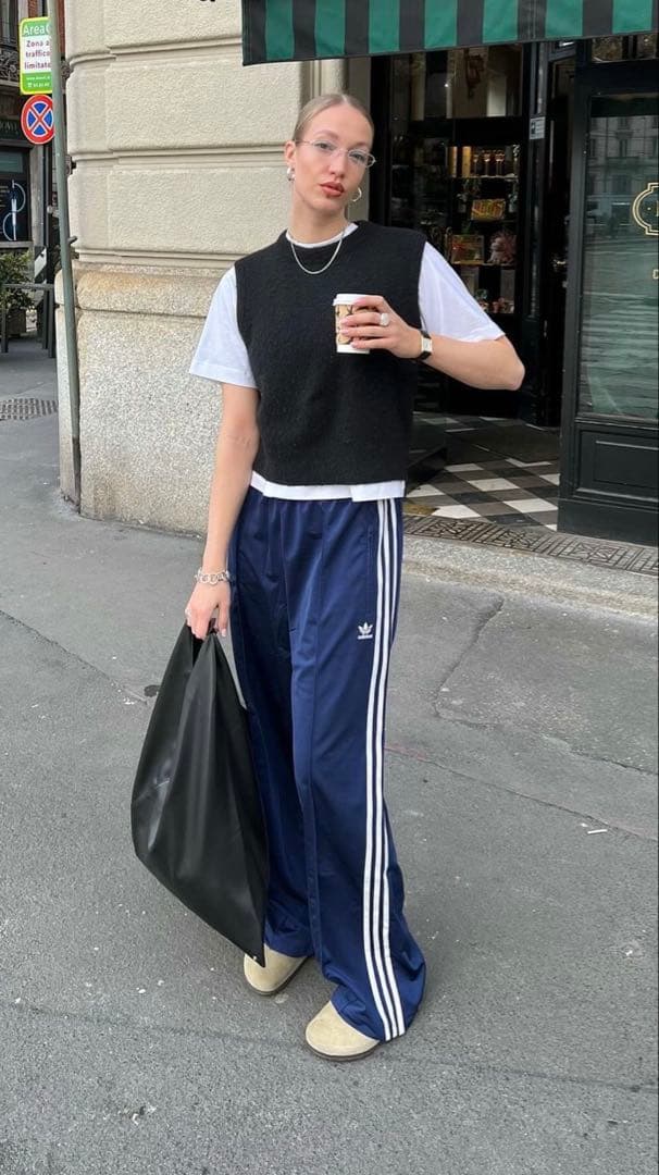 90s adidas vintage ラインパンツ