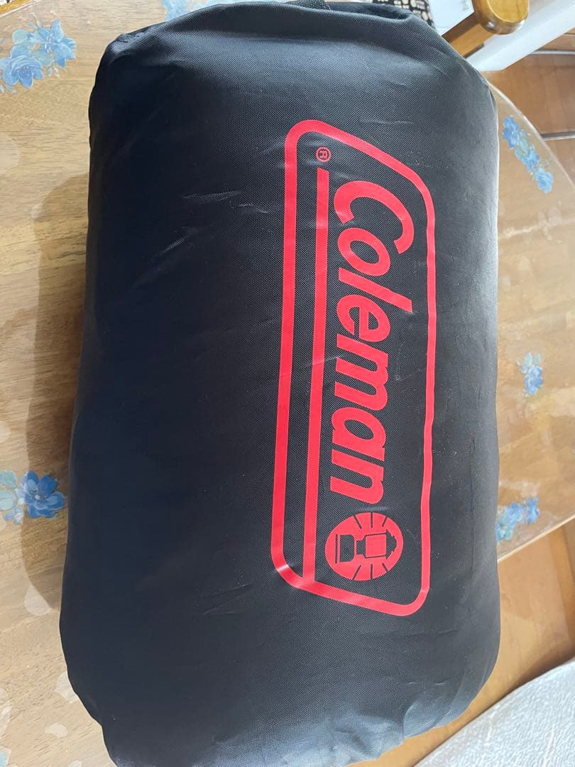 美品、Coleman 寝袋 緑/赤