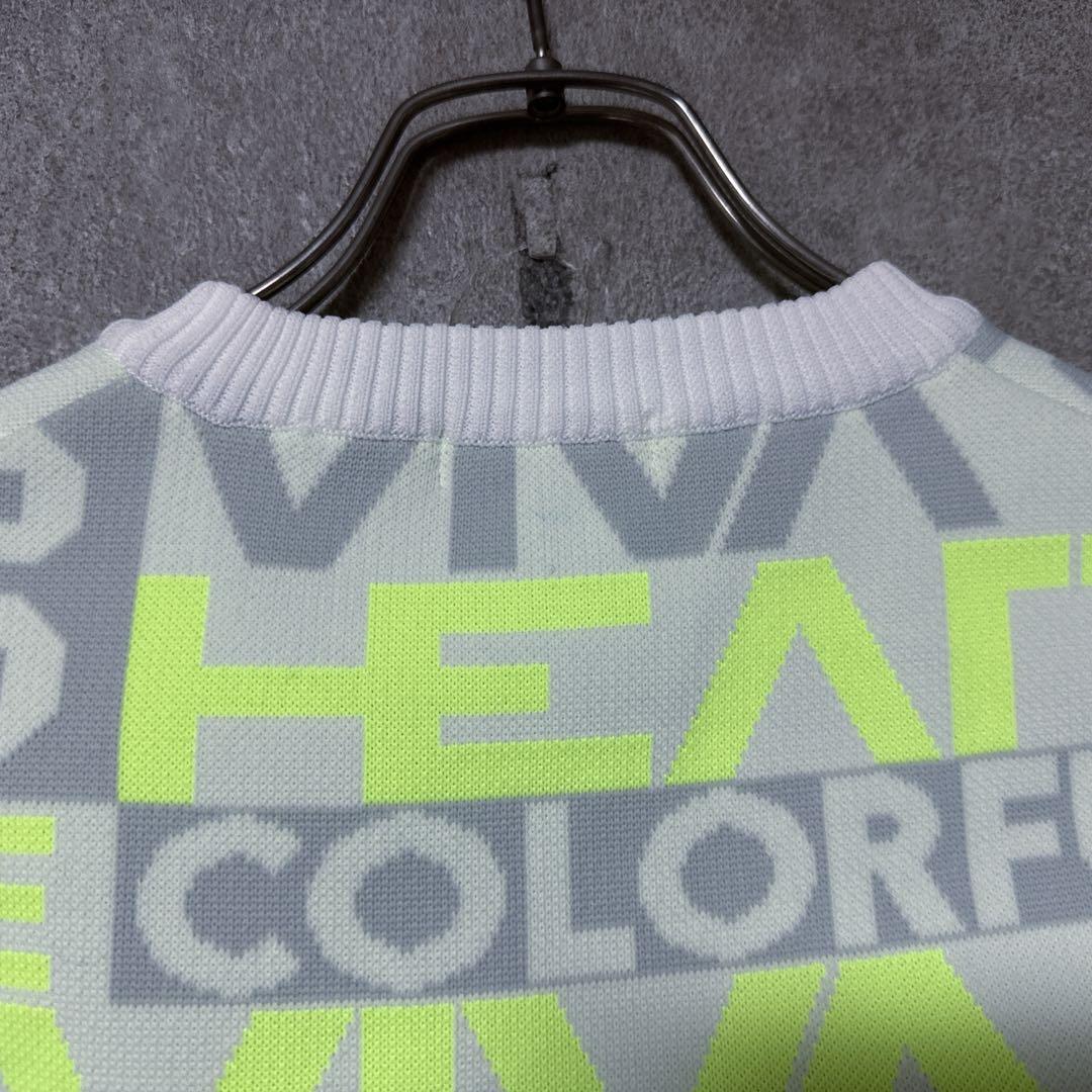 VIVA HEART ビバハートノースリーブ ニットベスト ネオンイエロー 38