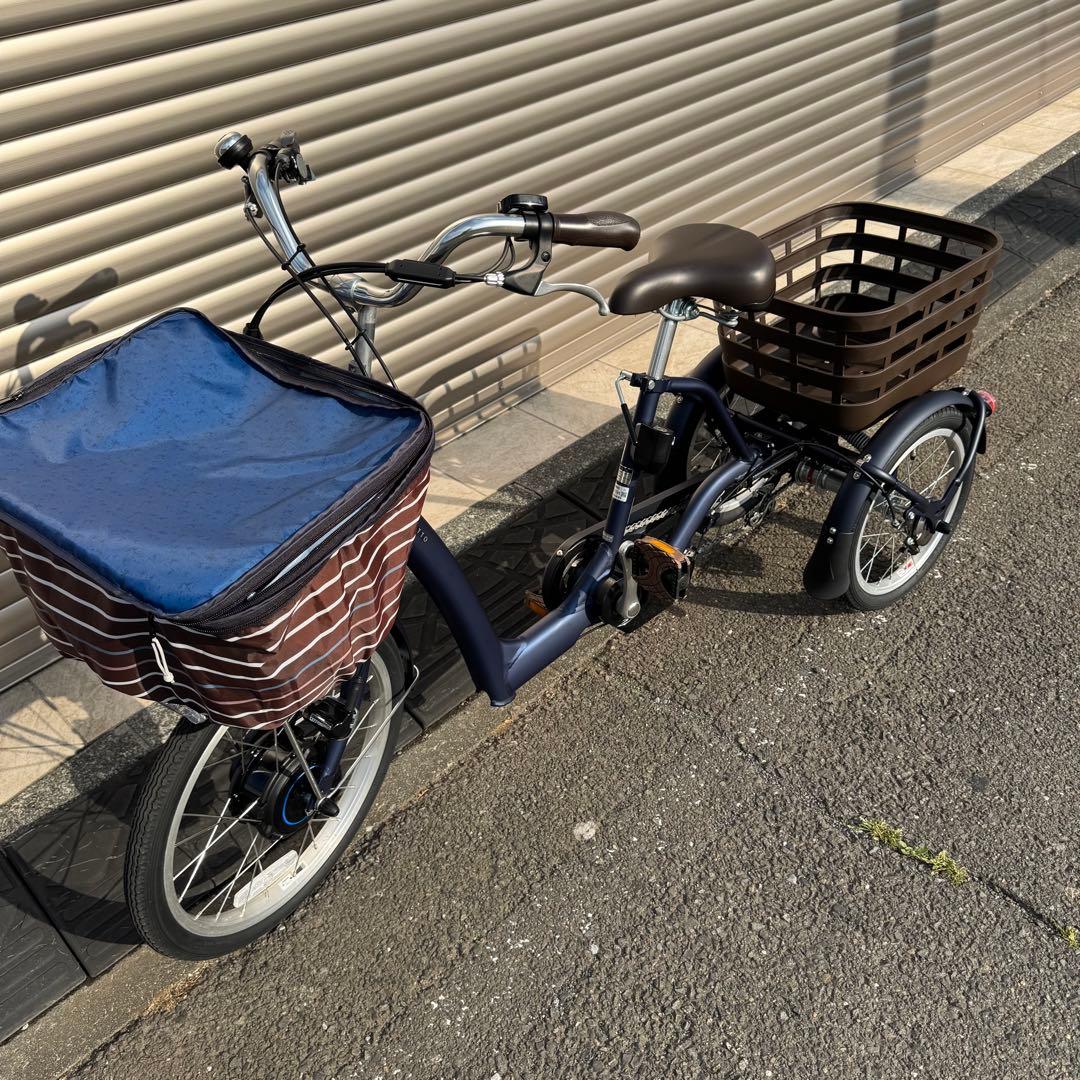 極美品　ブリヂストン 三輪　アシスト自転車　ラクットワゴン RW0B42 ブルー