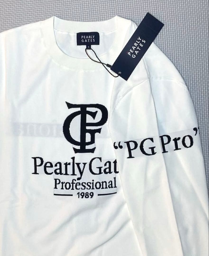 パーリーゲイツ PGPRO レーヨン&ポリ. ニットプルオーバー（WHT／5）