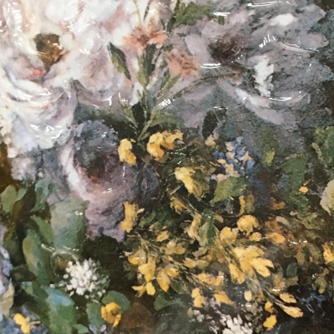 Y 中古 ルノワール 絵画 春の花 春のブーケ 複製画 花 花瓶 ルノアール