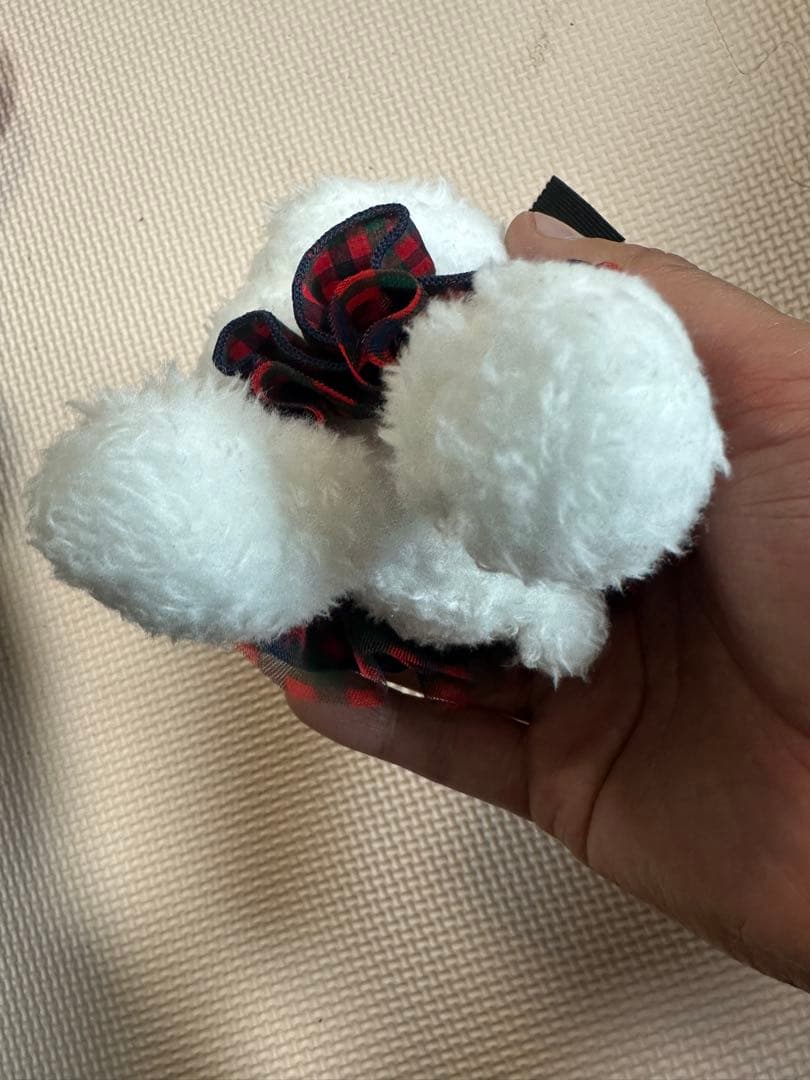 familiar bibiy ハートを抱えたホワイトクマのぬいぐるみ