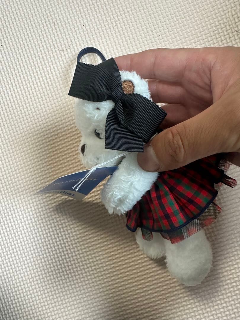 familiar bibiy ハートを抱えたホワイトクマのぬいぐるみ