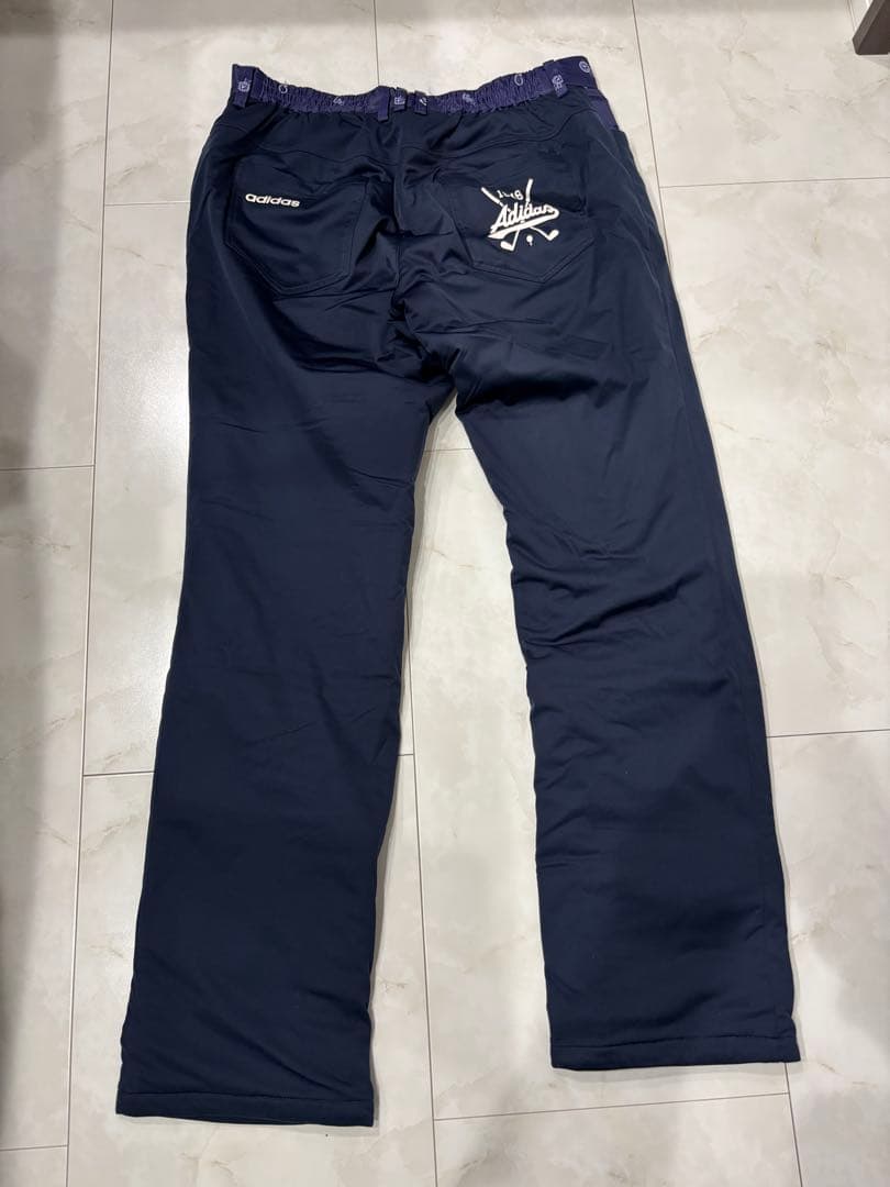 adidasゴルフ　メンズダウンセット　サイズL 白グレー