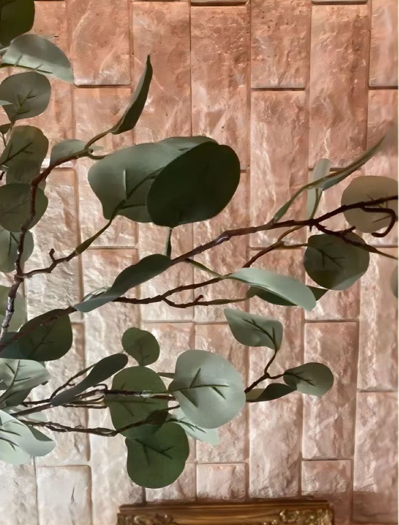 光触媒　人工観葉植物　ウォールグリーン　フェイクグリーン　ユーカリポポラス花器付