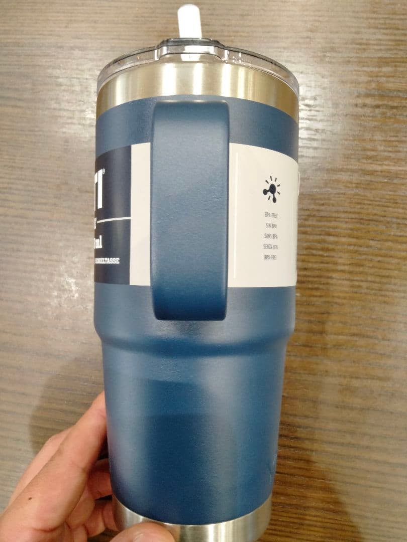 ☆YETI Rambler 25 ozネイビー☆ストロー付きマグ新品未使用品